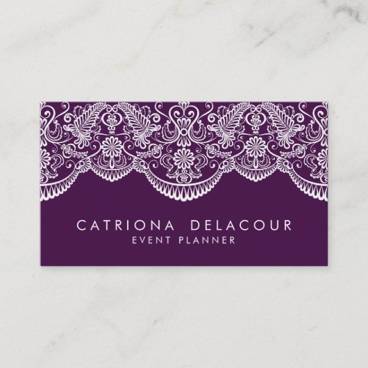 Royal Purple Ornat Marocain Carte de visite dentel (Devant)