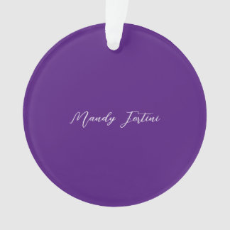 Royal Purple Plain Élégante Calligraphie minimalis