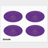 Royal Purple Produit Étiquettes Ornate Frontières  (Feuille)