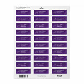 ROYAL PURPLE Textile M Étiquette de adresse (Feuille entière)
