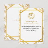 Royal Queen Made for A King Wedding Invitations (Devant / Derrière)