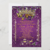 Royal Quinceañera et Sweet 16 Invitations de fête (Dos)