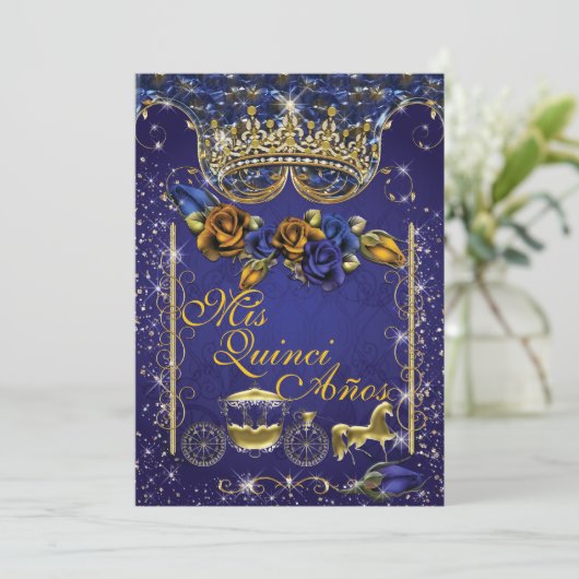 Royal Quinceañera et Sweet 16 Invitations de fête (Debout devant)