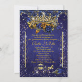 Royal Quinceañera et Sweet 16 Invitations de fête (Dos)