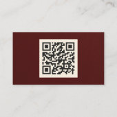 Royal Red & Gold Embossés QR Code Cartes de visite (Dos)