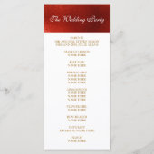Royal Red Shiny White Wedding Programme (Dos)