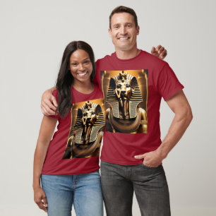 **"Royal Roar: The Golden Pharaoh Lion"** T-shirt