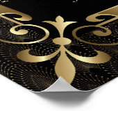 Royal Roaring 20s Gold Art Deco Seating Chart Poster (Hoek)