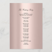 Royal Roos Blush Lijst 3D Program Formal Programma (Achterkant)