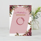 Royal Rose Floral Art Faire-part de mariage (Debout devant)