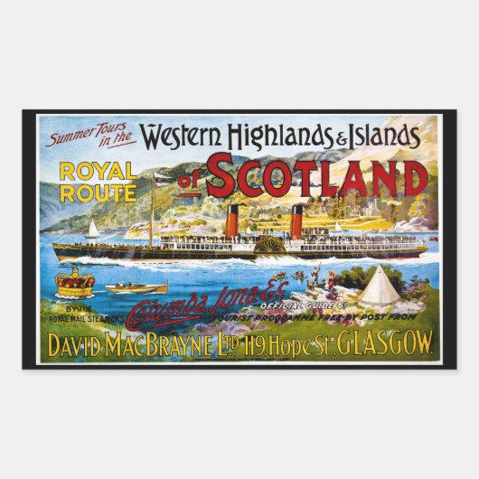 Royal Route of Scotland Summer Tours Rechthoekige Sticker (Voorkant)