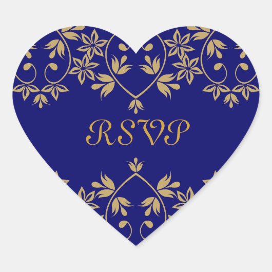 Royal RSVP-Stickers Hart Sticker (Voorkant)