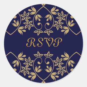 Royal RSVP-Stickers Ronde Sticker