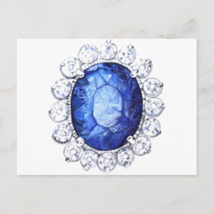 Royal Sapphire Original Waterverf Briefkaart