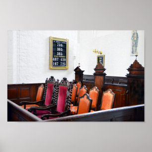 Royal Seating in Aarhus Cathedral, Denemarken Poster