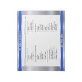 Royal Shine Custom Pageant Checklist Notitieblok (Gedraaid)