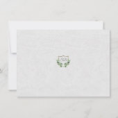 Royal Silver Crest Lush Greenery sparen de datum Save The Date (Achterkant)