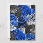 Royal Silver Floral Wedding Dress Vrijgezellenfees Kaart (Achterkant)