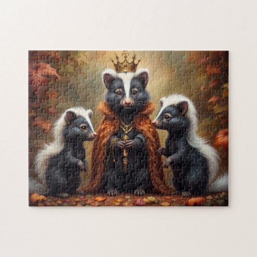 Royal Skunk familie Legpuzzel (Horizontaal)