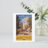 Royal Spa, Street Uitzicht British Railways Poster Briefkaart (Staand voorkant)