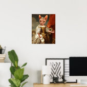 Royal Sphynx Cat Queen Portrait Poster (Thuiskantoor)