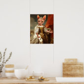 Royal Sphynx Cat Queen Portrait Poster (Keuken)
