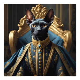Royal Sphynx Chat Portrait Photographie Imprimer A