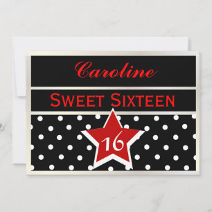 Royal Star Sweet Sixteen Uitnodiging-Aanpassen Kaart