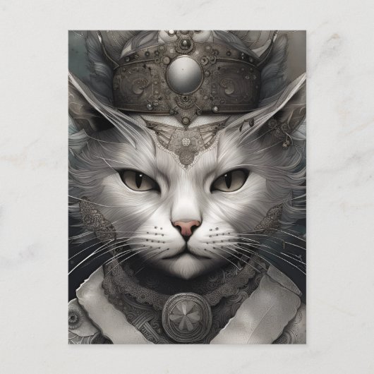 Royal Steampunk Cat Briefkaart (Voorkant)