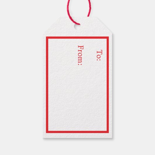 Royal Stewart Christmas Plaid PERSONALISEREN H Cadeaulabel (Achterkant)