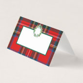Royal Stewart Christmas Plaid Werath Carte Place (Front)