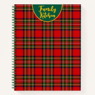 Royal Stewart Clan Tartan Plaid gepersonaliseerd Notitieboek