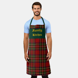 Royal Stewart Clan Tartan Plaid gepersonaliseerd Schort