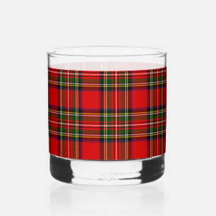 Royal Stewart Clan Tartan Pset Whisky Glas