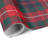 Royal Stewart Dark Red Tartan Pattern Cadeaupapier (Rol Hoek)