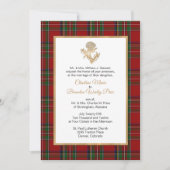 Royal Stewart Plaid Thistle bruiloft uitnodiging (Voorkant)