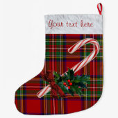 Royal Stewart Pset Candy Cane & Holly Custom Grote Kerstsok (Achterkant)
