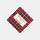 Royal Stewart Red Plaid MAKING MERRY Servet (Hoek)