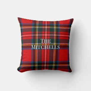 Royal Stewart Rode Schotse Plaid PERSONALISEER Kussen