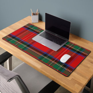 Royal Stewart rood en groen Schots tartan patroon Bureaumat