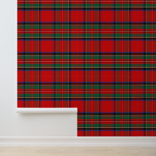 Royal Stewart Scottish Plaid Stick en Peel Behang