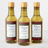 Royal Stewart Tartan Bruiloft Opslaan Datum Favor Wijn Etiket (Flessen)