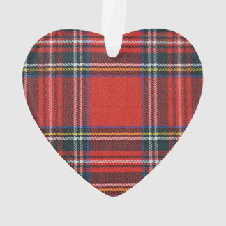 Royal Stewart Tartan Heart Decoration Ornament