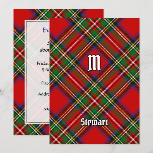 Royal Stewart Tartan Kaart (Voorkant / Achterkant)
