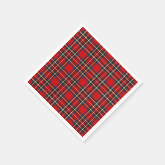 Royal Stewart Tartan Pset Scottish Pattern Servet (Hoek)