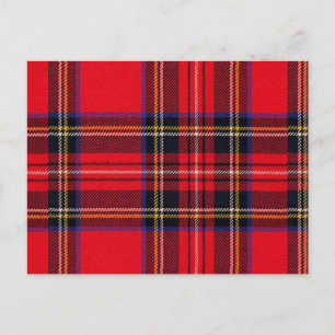Royal Stewart tartan red black plaid Briefkaart
