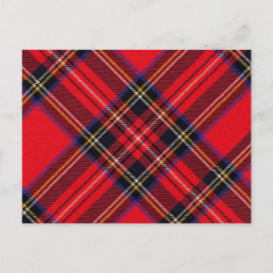 Royal Stewart tartan red black plaid Briefkaart