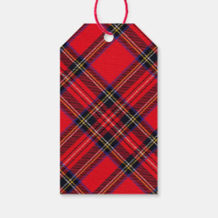 Royal Stewart tartan red black plaid Cadeaulabel