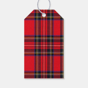 Royal Stewart tartan red black plaid Cadeaulabel