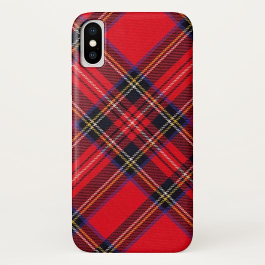 Royal Stewart tartan red black plaid Case-Mate iPhone Case (Achterkant)